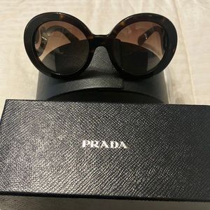 Prada Minimal Baroque Brown Gradient Sunglasses